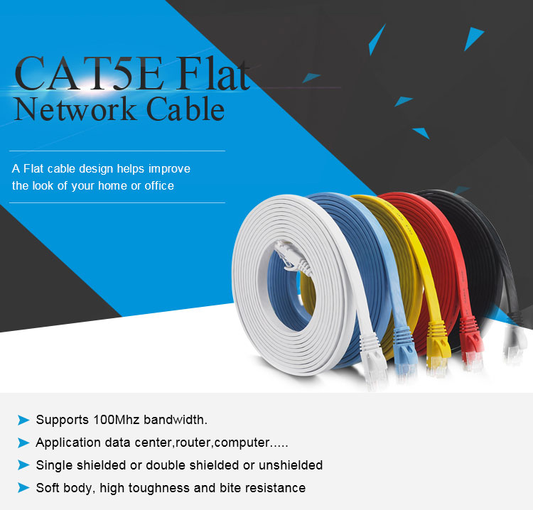 Flat Cat5e Ethernet Cable UTP Cat6 Flat Cable