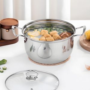 Family Practical Double Handle Stainless Steel Soup Pot Manufacturer