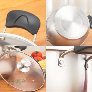 Double Handle Thickened Stainless Steel Stock Pot