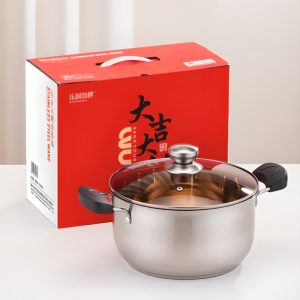 Double Handle Thickened Stainless Steel Stock Pot