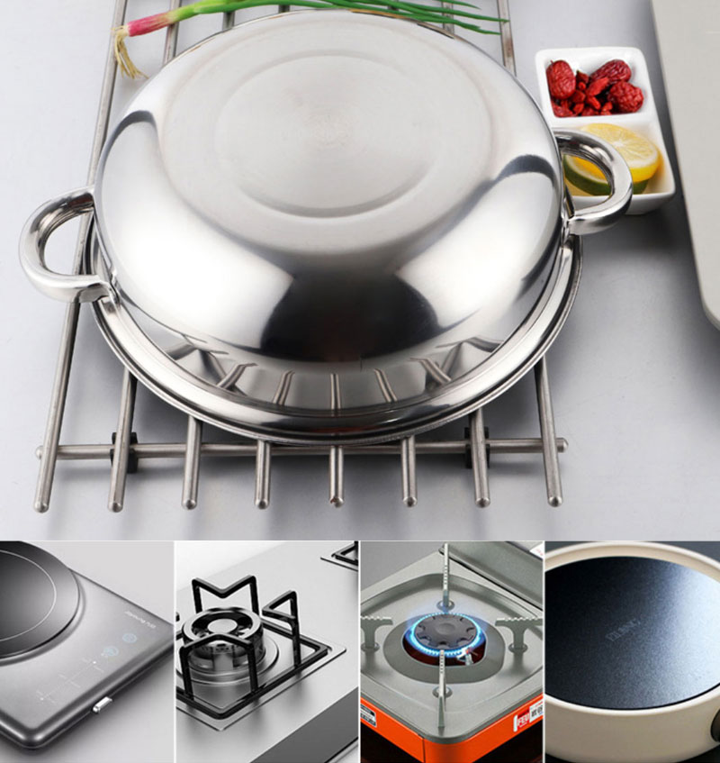 universal stove compatible stew pot with steamer rack