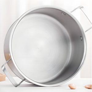 2‑Tier 430 Stainless Steel Steamer Soup Pot