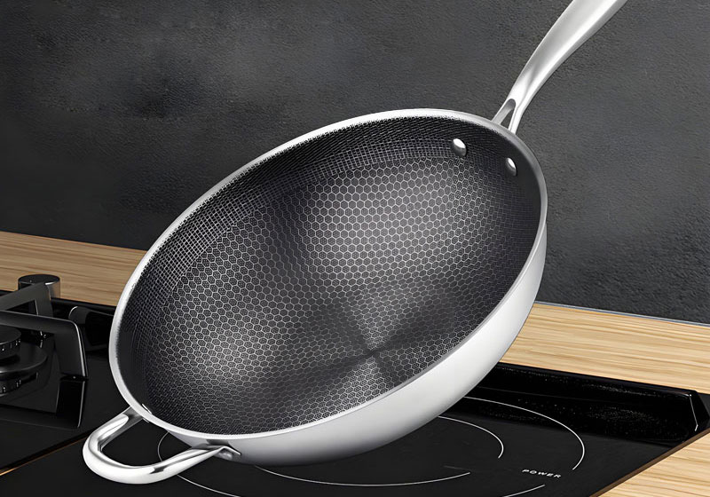 China Factory Supplier Household Non Stick Stainless Steel Frying Pan