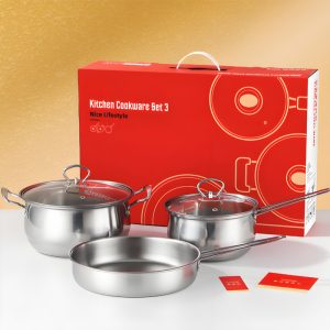 Stainless Steel Soup Milk Frying Pan Set